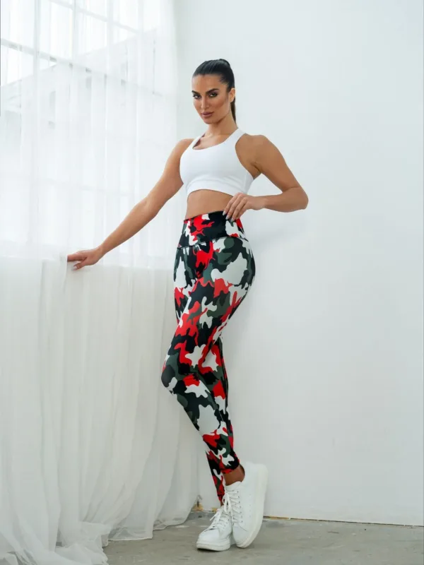 Šarene helanke sa ekstra visokim strukom – Camo Pop